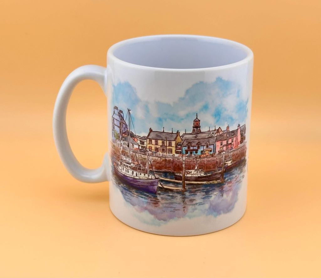 Stornoway harbour mugs and coasters