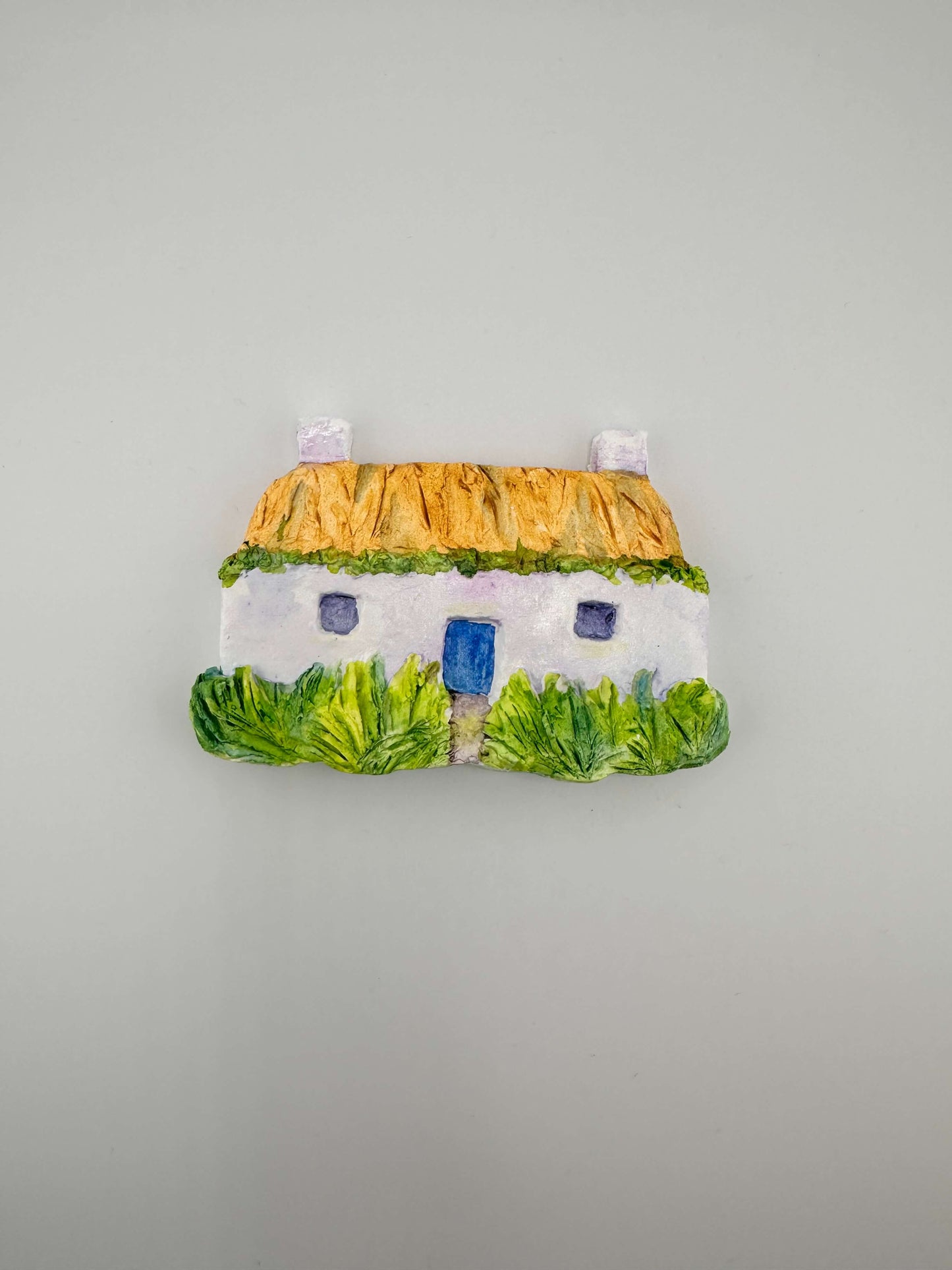Hebridean cottage ceramic wall art