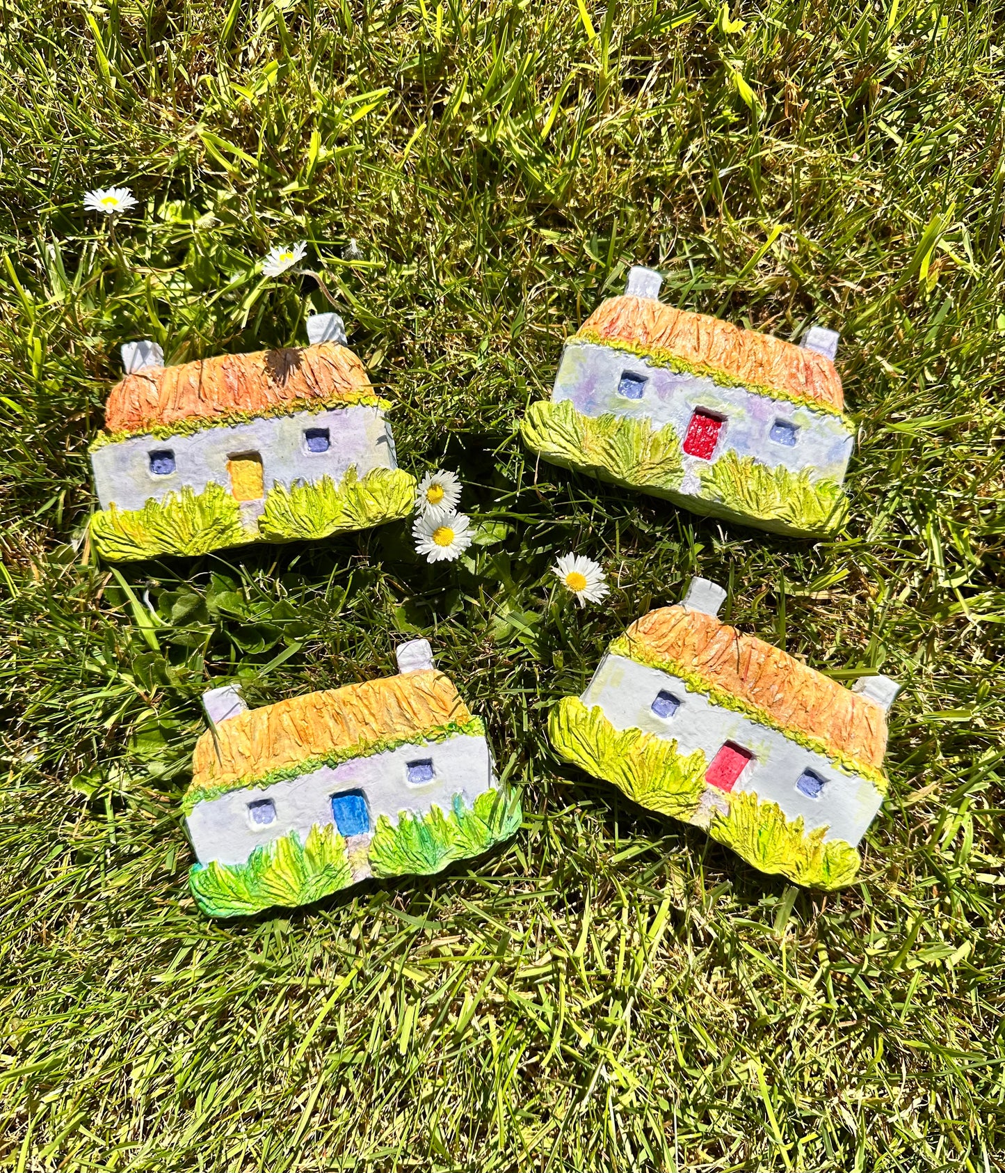 Hebridean cottage ceramic wall art