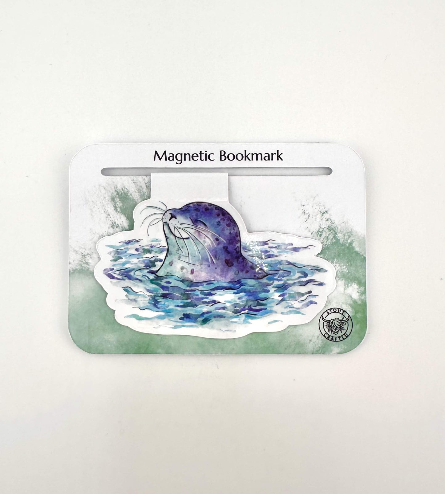 Happy harbour seal magnetic bookmark