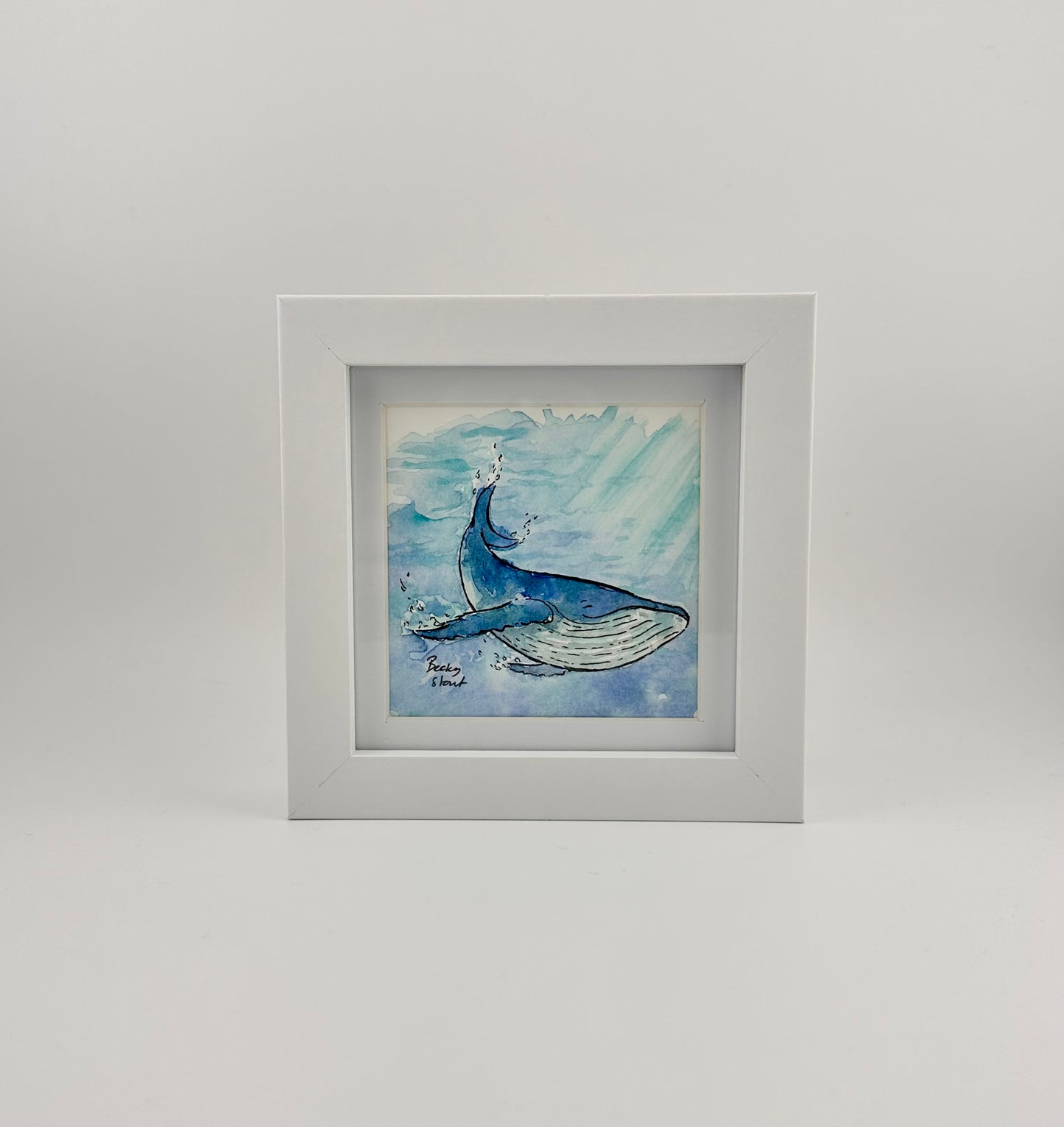 Happy humpback whale mini Illustration