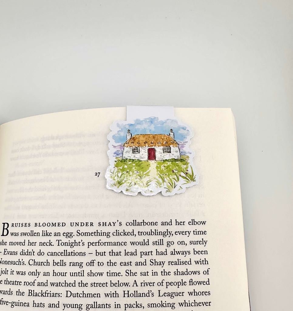 Hebridean cottage magnetic bookmark - Stout Crafted