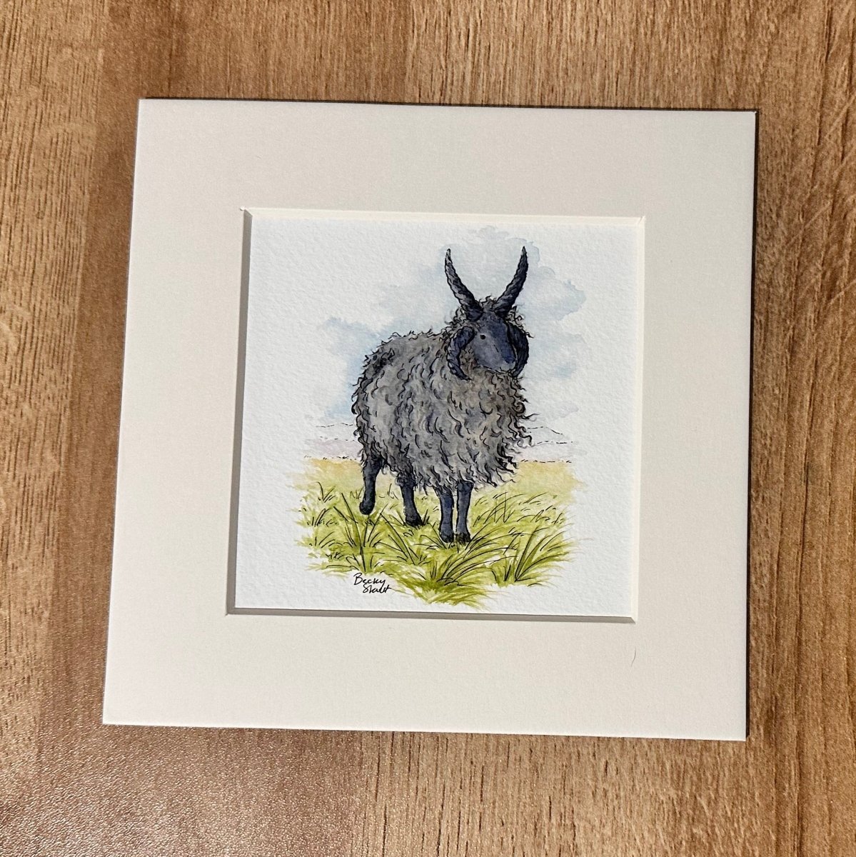 Hebridean sheep mini print - Stout Crafted