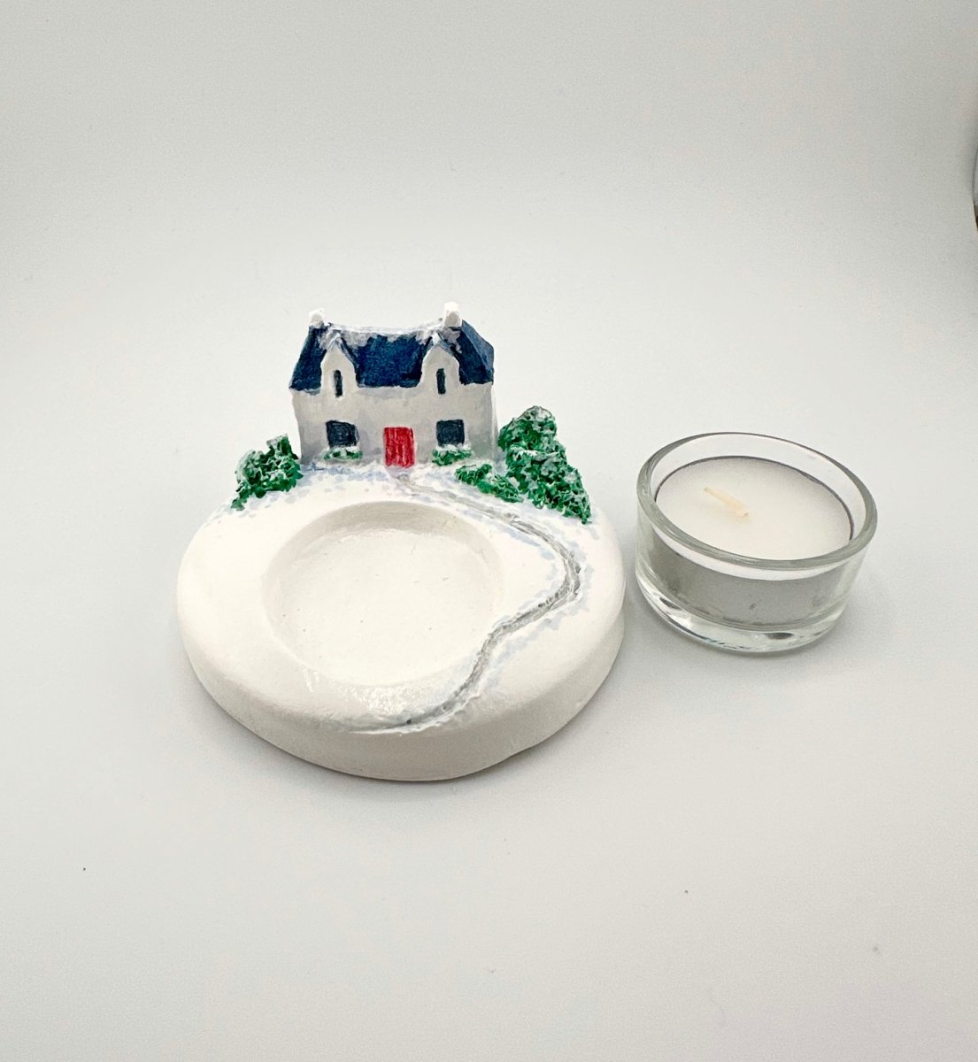 Paint your own lighthouse tealight holder - Stout Crafted