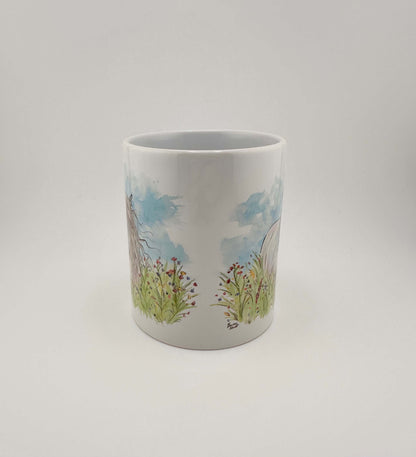 Highland pony in summer mugs and coasters