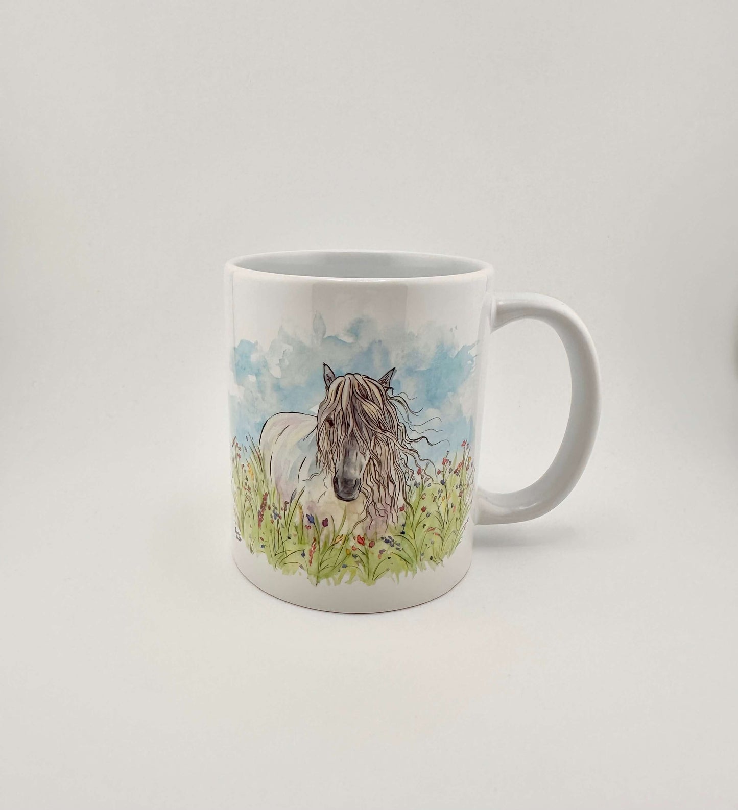 Highland pony in summer mugs and coasters