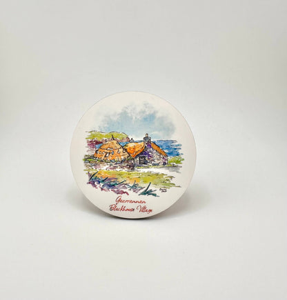 Gearrannan blackhouse village mugs and coasters