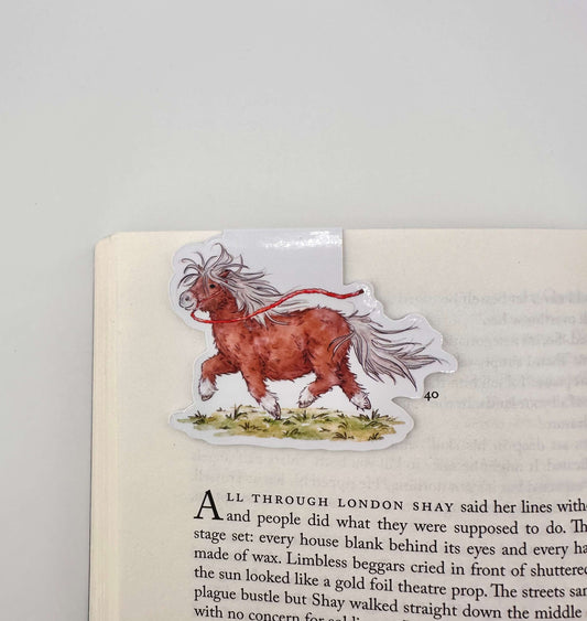 Shetland pony magnetic bookmark