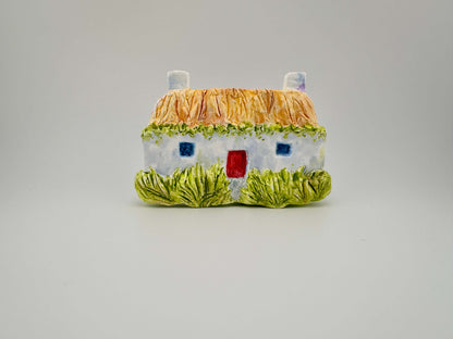 Hebridean cottage ceramic wall art