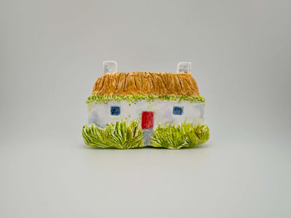 Hebridean cottage ceramic wall art