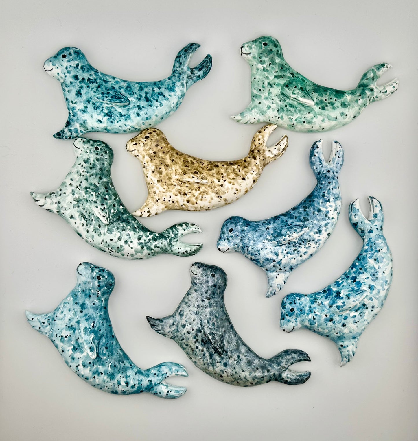 Seal ceramic wall art