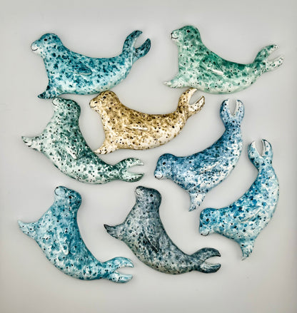 Seal ceramic wall art