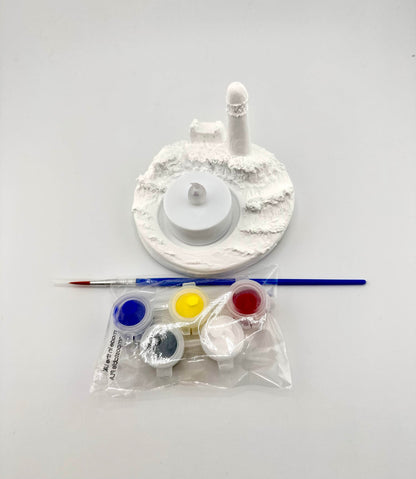 Paint your own lighthouse tealight holder