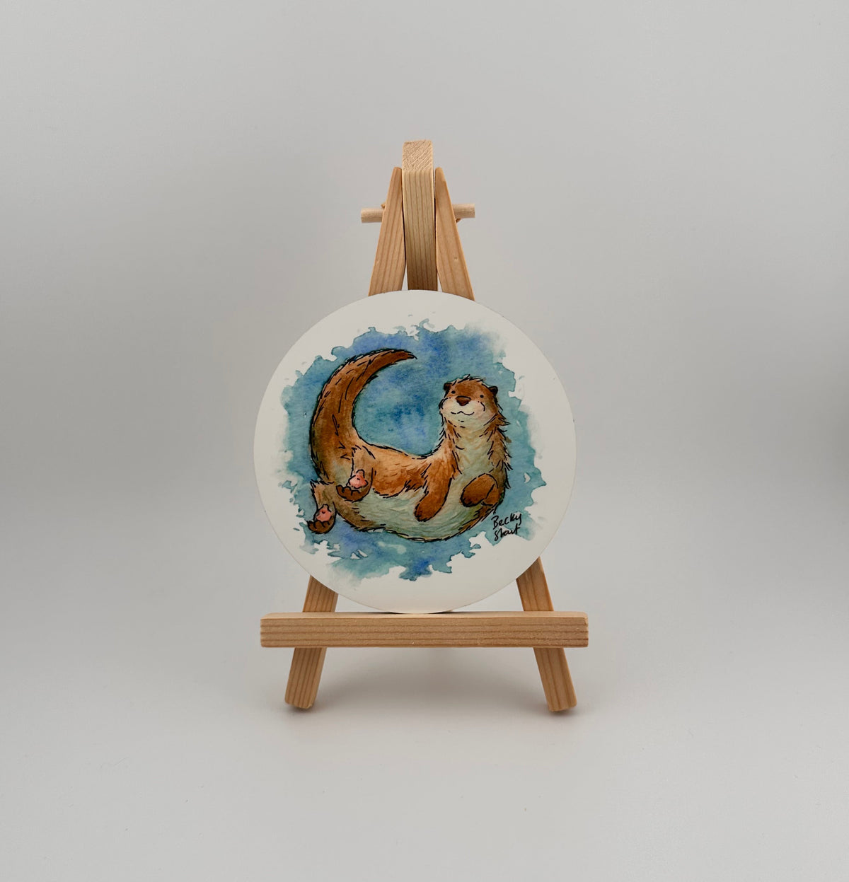 Otter mugs and coasters