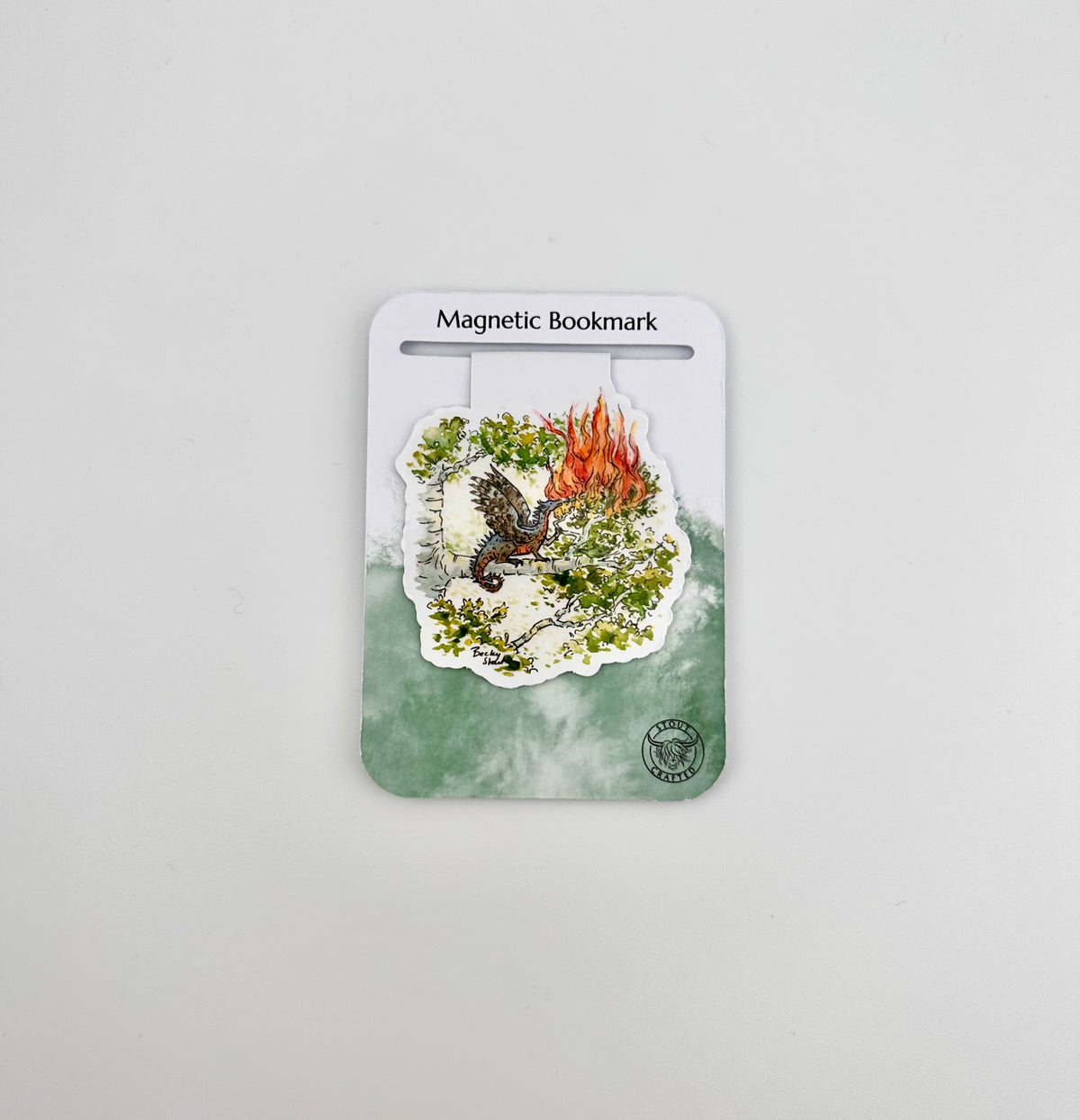 Woodland dragon magnetic bookmark
