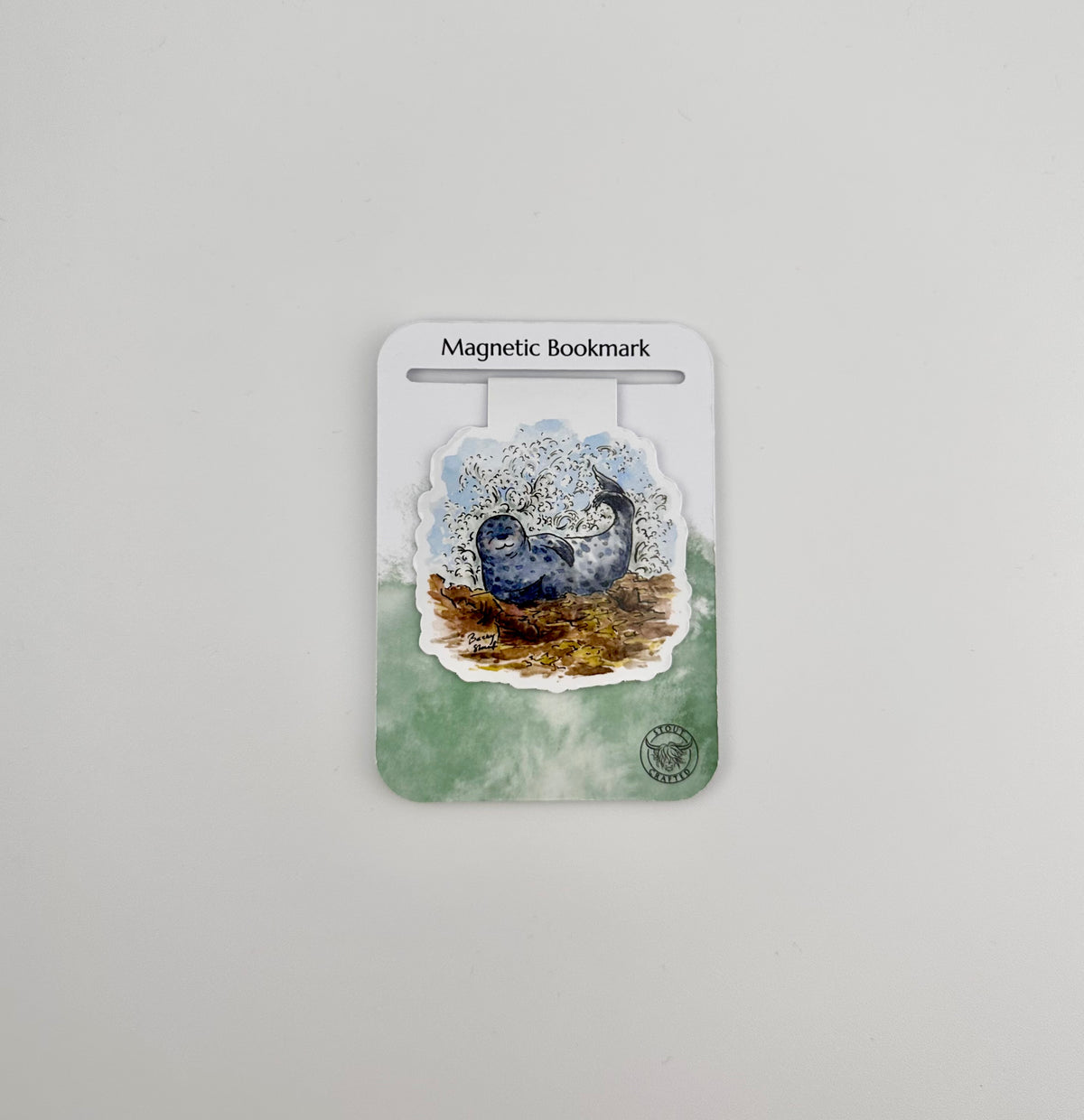 Sunbathing seal magnetic bookmark