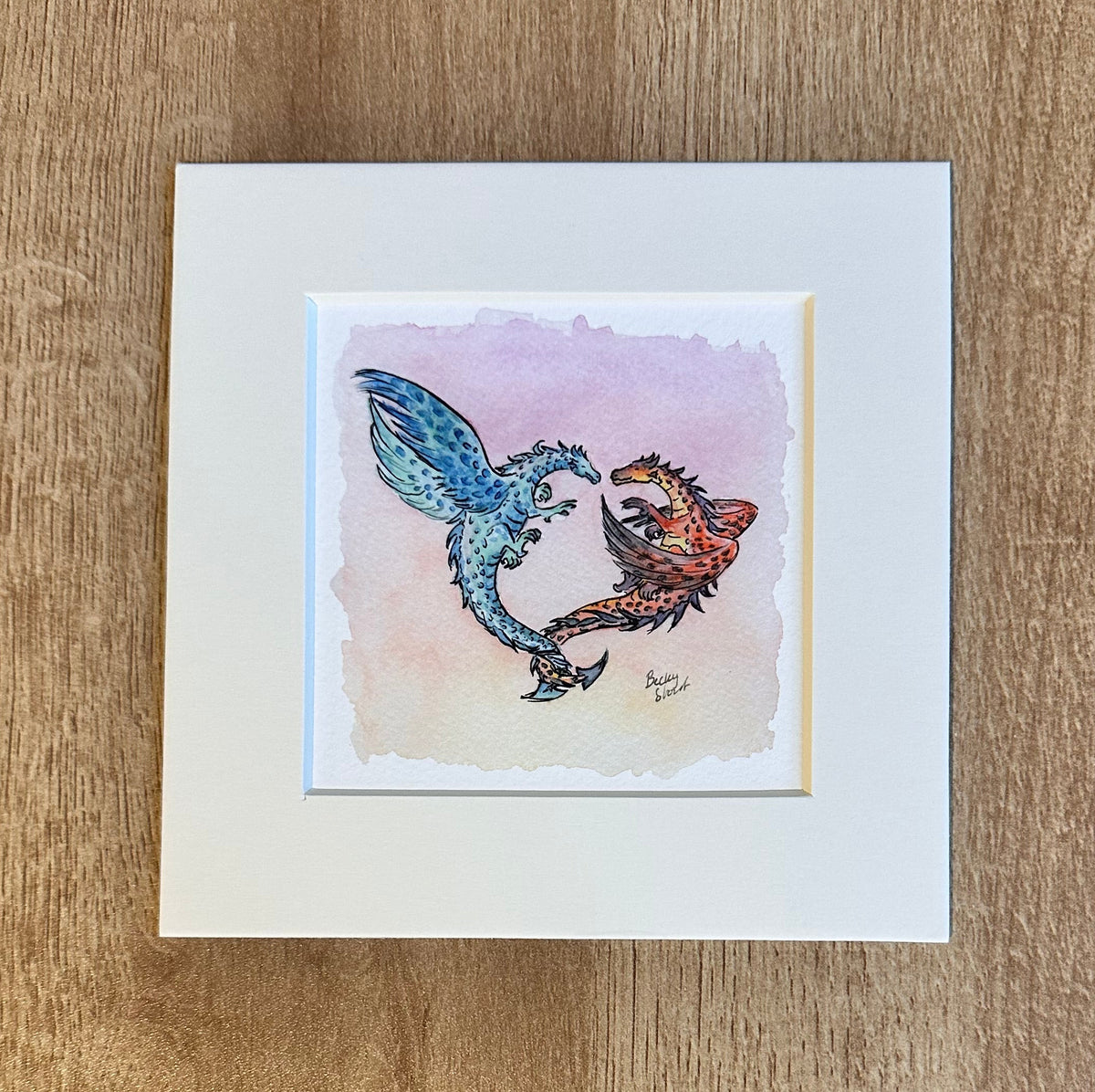 Flying dragons mini Illustration