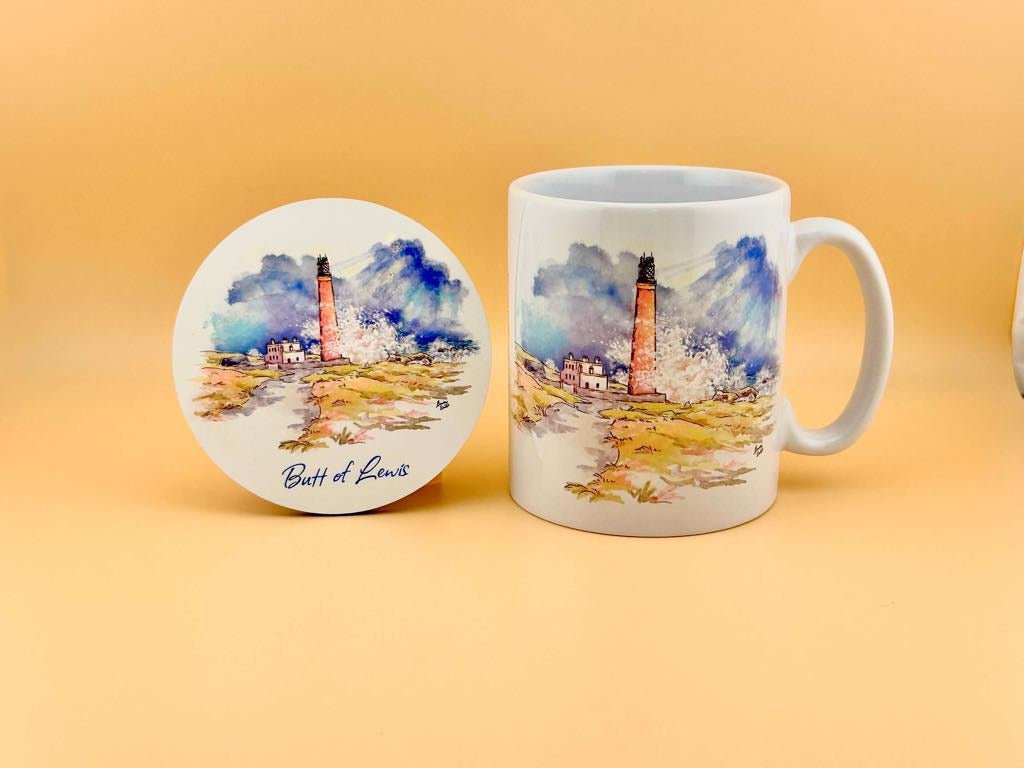 Butt of Lewis lighthouse mugs and coasters - Stout Crafted