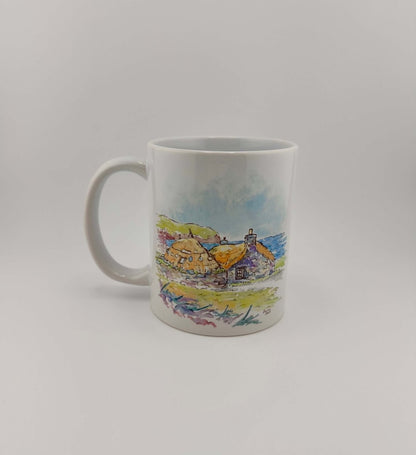 Gearrannan blackhouse village mugs and coasters - Stout Crafted