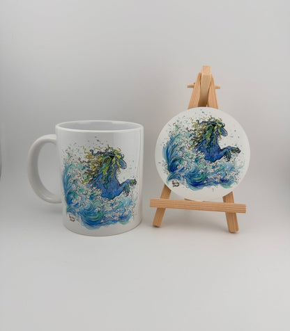 Kelpie mugs and coasters - Stout Crafted