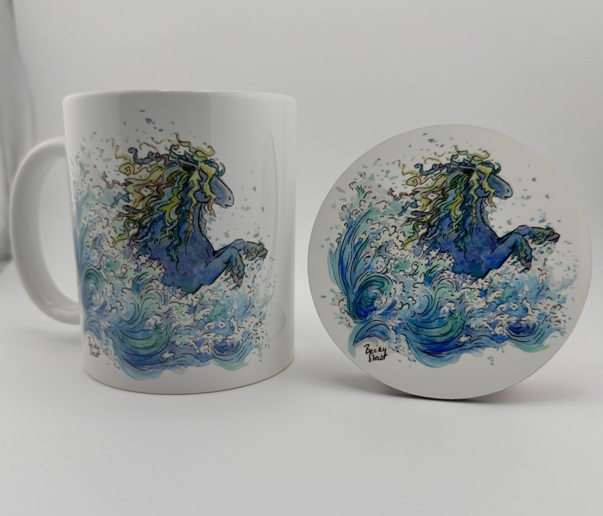 Kelpie mugs and coasters - Stout Crafted