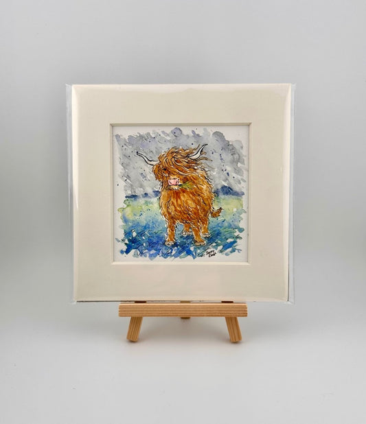 Rainy day coo mini Illustration - Stout Crafted