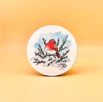Robin mugs and coasters - Stout Crafted
