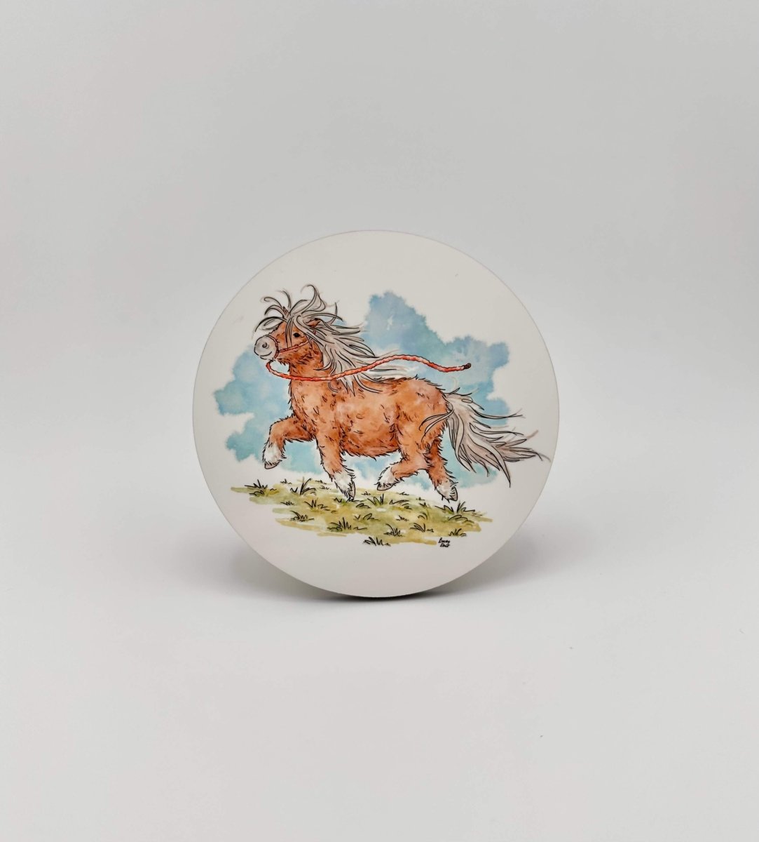 Shetland pony mugs and coasters - Stout Crafted