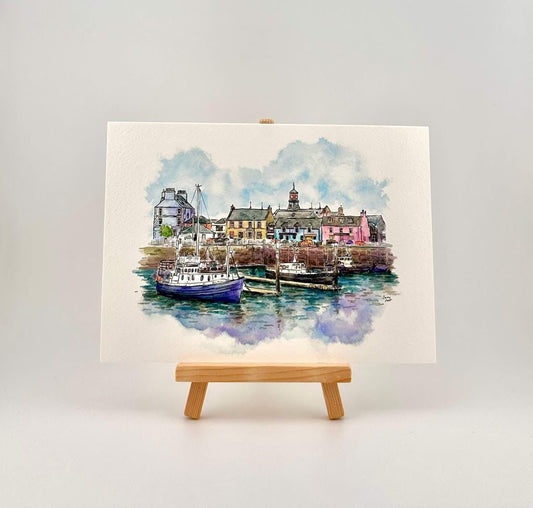Stornoway Harbour Illustration - Stout Crafted