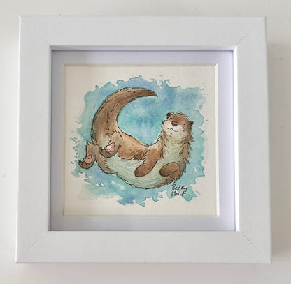 Swimming otter mini Illustration - Stout Crafted