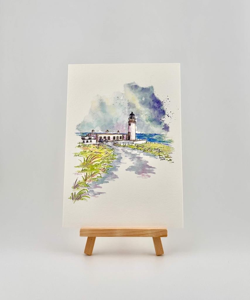 Tiumpan Head Lighthouse Illustration - Stout Crafted