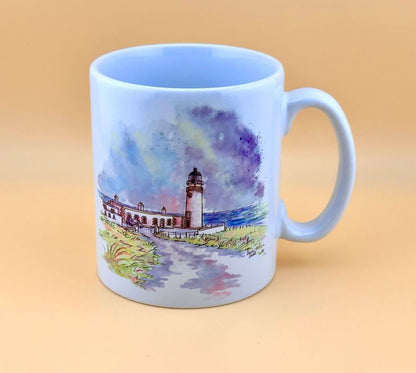 Tiumpan Head lighthouse mugs and coasters - Stout Crafted