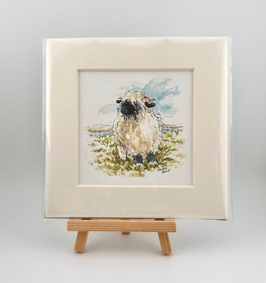 Valais blacknose sheep mini Illustration - Stout Crafted